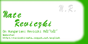 mate reviczki business card